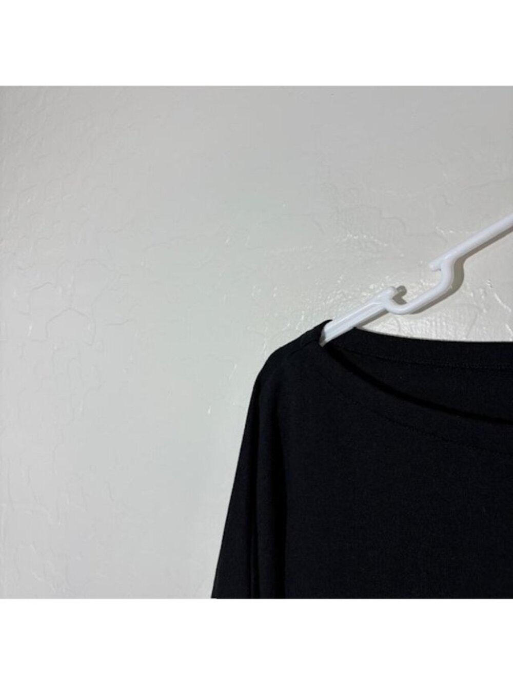 AllSaints Shirt Womens XS Black Rita Tee Long Sleeve Drop Shoulder Relaxed - Picture 2 of 8